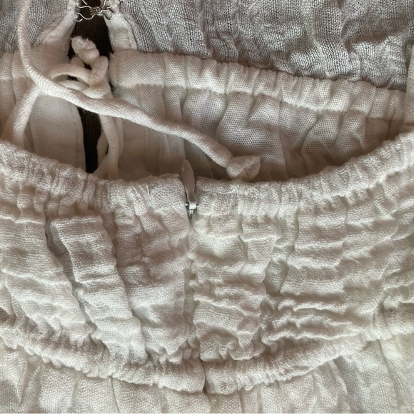 FAITHFULL THE BRAND Coralia Mini Dress in White Linen - Picture 7 of 10